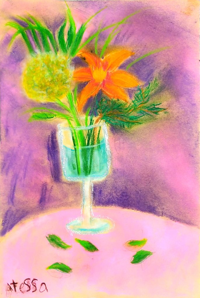 flowers-in-a-vase-painting-on-paper